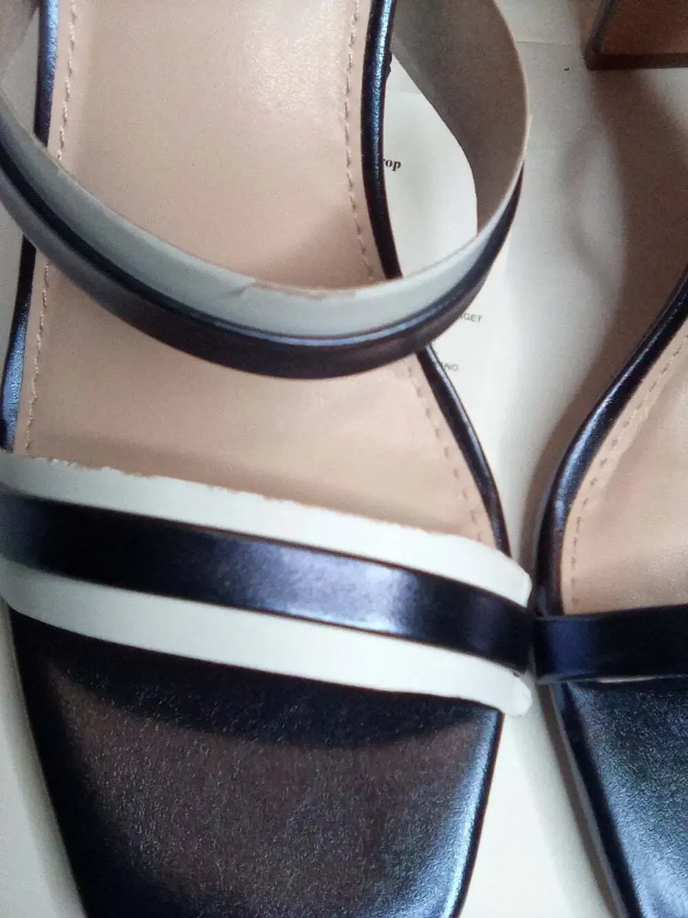 The Drop Avery Women's Strappy High Heel Metallic Navy Sandals Size 5